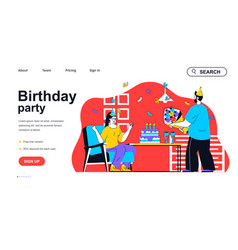 Birthday Party Concept For Landing Page Template