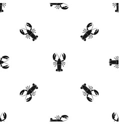 Crawfish Pattern Seamless Black