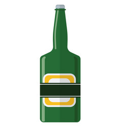 Green Beer Bottle On A White Background