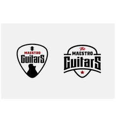 Guitar Pick Emblem Rock Music Guitarist Band Logo