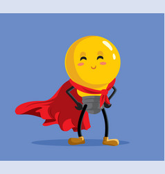 Happy Superhero Smart Lightbulb Wearing A Red