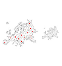 Polygonal Network Mesh Europe Map