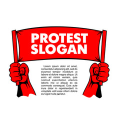 Red Banner Of Protest