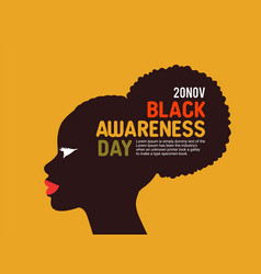 Silhouette Of A Black Woman With The Text Black