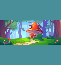 Fantasy Mushroom House Background Banner