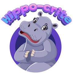 Hippo-crite A Funny Animal Cartoon Picture Pun