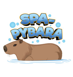 Cute Animals Funny Pun With Capybara Cartoon