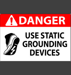 Danger Sign Use Static Grounding Devices