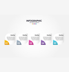 5 Step Business Horizontal Infographic Template