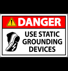 Danger Sign Use Static Grounding Devices