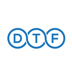 Dtf Letter Logo Design On Black Backgrounddtf