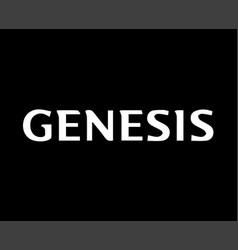 Genesis Brand Logo Car Symbol White Name Design