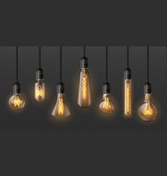 Realistic Edison Light Bulbs 3d Retro Hanging