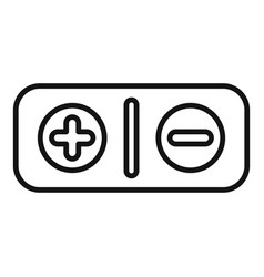 Small Battery Icon Outline Button