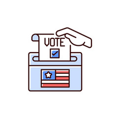 Ballot Drop Box Rgb Color Icon