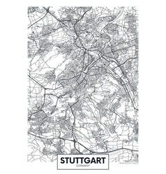 City Map Stuttgart Travel Poster Design