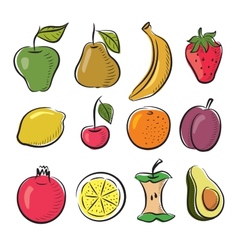 Fruit set Royalty Free Vector Image - VectorStock