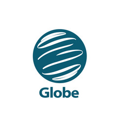 Planet sphere abstract globe logo Royalty Free Vector Image