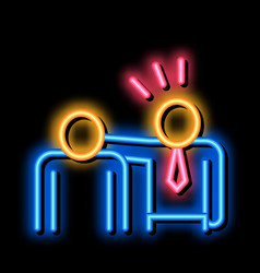 Man Pat Shoulder Neon Glow Icon