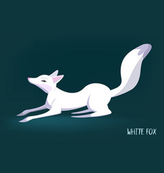 White Fox Snow Playing In A Cute Pose