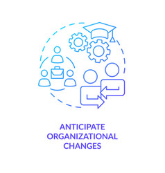 Anticipate Organizational Changes Blue Gradient