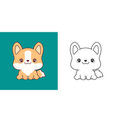 Cute Welsh Corgi Dog Clipart And