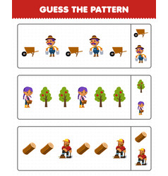 Education Game For Children Guess The Pattern