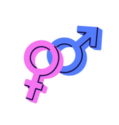 Male And Female Gender Symbols Woman And Man