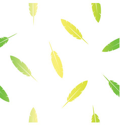 Feather- Seamless Pattern Green Yellow Color