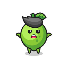 Lime Mascot Character Saying I Do Not Know