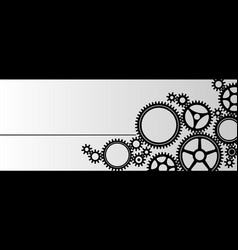 Mechanical Gear Wheel Banner Small And Large