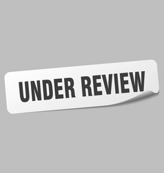 Under Review Sticker Label