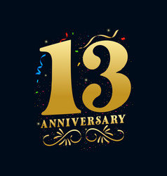 13 Years Anniversary Celebration Design