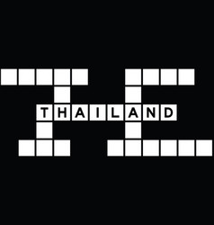 Alphabet Letter In Word Thailand On Crossword