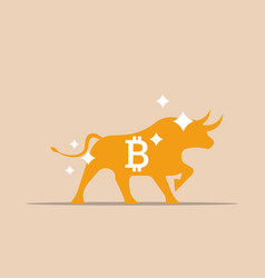 Crypto Bitcoin Bull And Bullish Growing Growing