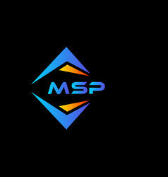 Msp Abstract Technology Logo Design On Black