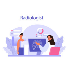 Radiologist Concept Doctor Examing X-ray Image