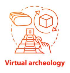 Virtual Archeology Concept Icon Computer