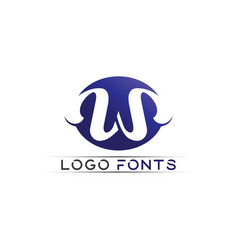 W Letter Logo Template