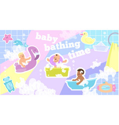 Baby Bathing Time Collage