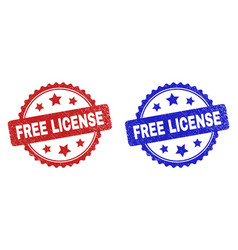 Free License Rosette Seals Using Grunge Texture