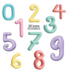 Number Sign 3d Modelpastel Color