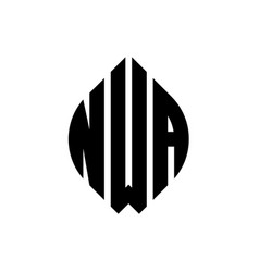 Nwa Circle Letter Logo Design With Circle