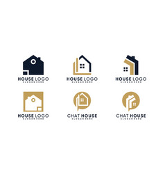 Set Of House Logo Design Bundle With Creative