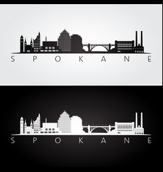 Spokane Washington - Usa Skyline And Landmarks