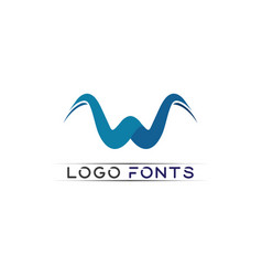 W Letter Logo Template