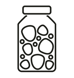 Canned Fruit Icon Outline Food Pickle