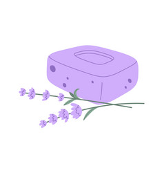 Cosmetic Lavender Soap With Lavender Flowers