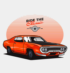 Orange Classic Muscle Car