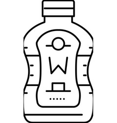 Wasabi Bottle Sauce Food Line Icon